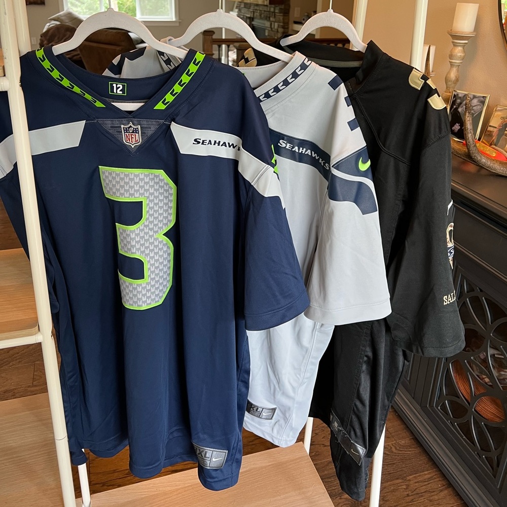 3 NBW Russell Wilson Seahawks Jerseys